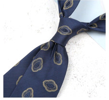 New Classic Polka Dot Black Brown JACQUARD WOVEN 100 Silk Men's Necktie Tie