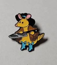 Cute And Deadly Friends Western Pals Cowboy Armadillo with Knife Pin