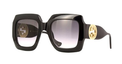 Gucci GG1022S Shiny Black/Grey Shaded (006) Sunglasses | eBay display picture 3
