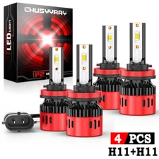 For Buick Allure 2005-2010 4X 6000K White LED Headlights High Low Beam Bulbs Kit