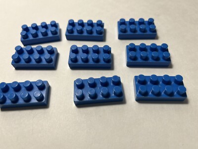 Building Blocks Blue 2x4. Good Condition. Lot Of 9