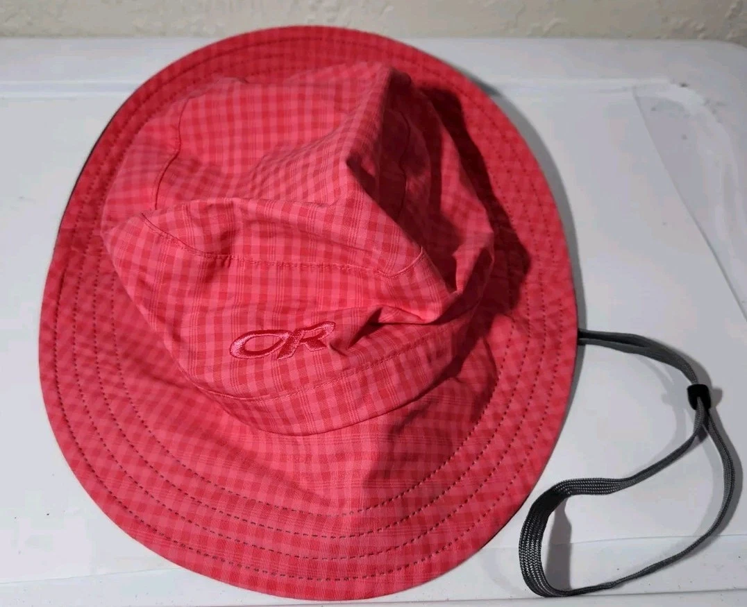 outdoor-research checkered print bucket hat 