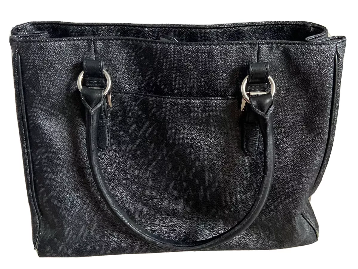 Buy the Women's Michael Kors Black Monogram Tote Shoulder Bag