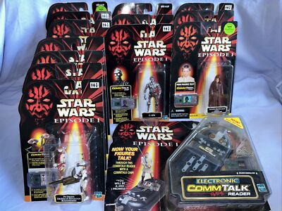 Star Wars, Episode 1, Electronic Commtalk Reader & Konvolut 13 Figuren, Neu in OVP