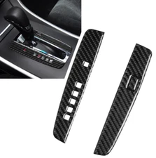 3PCS Real Carbon Fiber Gear Shift Panel Trim Overlay Cover Fits 13-17 Accord