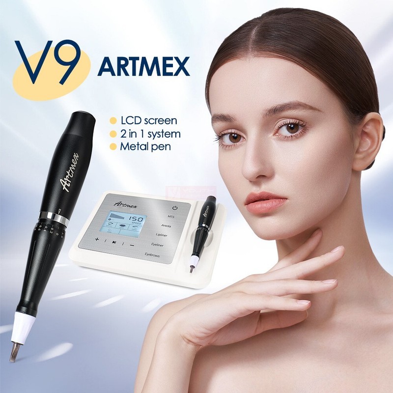 Portable Tattoo Machine Artmex V9 Permanent Make Up Device for Eyebrow Lip US