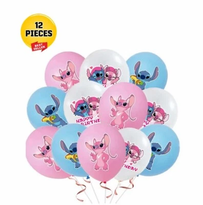Lilo & Stitch Birthday Party 12pc Latex Lilo & Stitch Balloons & Decoration
