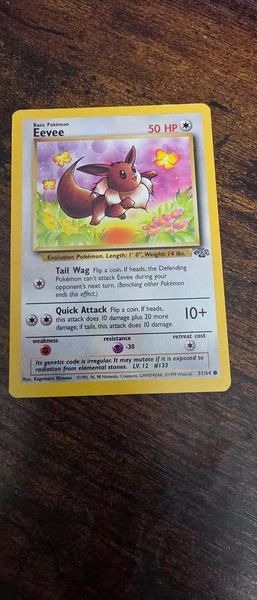 Eevee Pokmon TCG Jungle Common Individual Collectible Card Game Cards for  sale | eBay