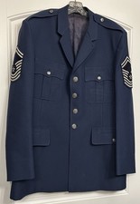 Vtg Air Force Blue Jacket Mens 44L Official USAF Patriot Weintraub CMSgt