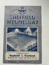 England V Scotland 1955 match at Sheffield Wednesday - Busby Babe - Programme