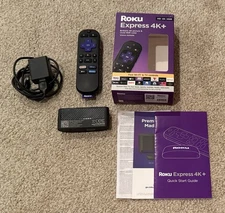 Roku Express 4K+ Plus HDR Media Streaming Player (2022) - 3941R2 COMPLETE IN BOX