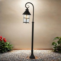 Rustikale AußEnlampe Schwarz 116Cm Regenfest E27 Aluminium Wegeleuchte Garten