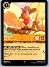 Piglet - Pooh Pirate Captain 16/204 Super Rare Into the Inklands Lorcana NM