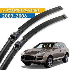 2Pcs Front Windshield Flat Wiper Blades For Porsche Cayenne 2003 - 2006 26"+26"