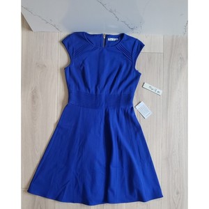 green emerald velvet dress Floral Jacquard Short Fit and Flare Dress in Blue Black Multi main image 1