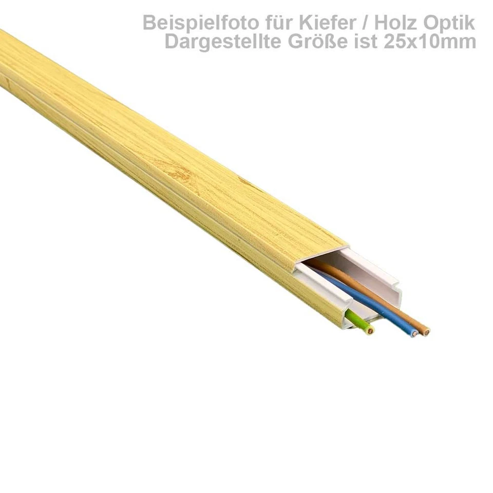 Kabelkanal 25x15 mm Holzoptik Kiefer / Fichte selbstklebend 1 m Aufputz - Bild 4 von 4