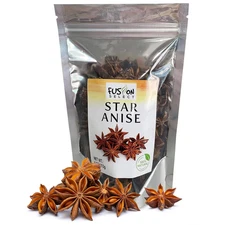 Dried Star Anise - Whole Badian Spice for Oriental & Indian Dishes & Recipes - N