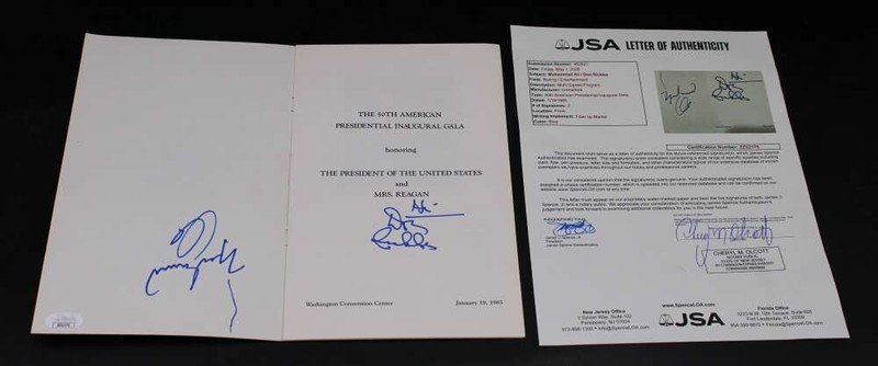 Muhammad Ali/Rickles Signed Presidential Inaugural Program Auto JSA ZJ23816