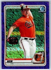 2020 Bowman Chrome #BCP-196 Keegan Akin #BCP-196 Prospects Purple Shimmer