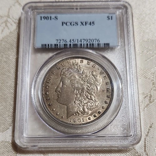 Morgan Dollar 1901 San Francisco $1 Silver PCGS XF45 Circulated KM#110