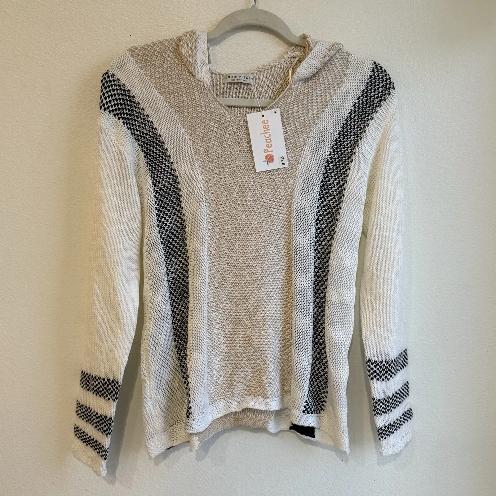 Paper Crane Women's Lightweight Hoodie Size Small Multi Colored