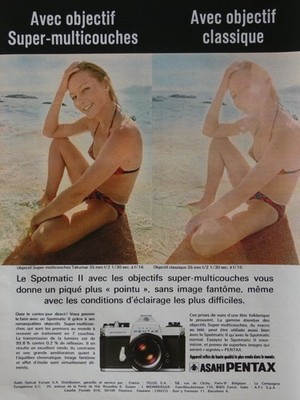 PRESSEWERBUNG 1972 ASAHI PENTAX DER NEUE SPOTMATIC II SUPER MEHRSCHICHTIG