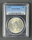 1923 Peace Dollar $1 – PCGS MS63 – U.S. Silver Coin