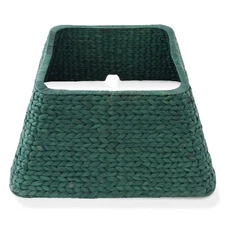OPEN BOX - Water Hyacinth Christmas Tree Collar, Square Christmas Tree Cover