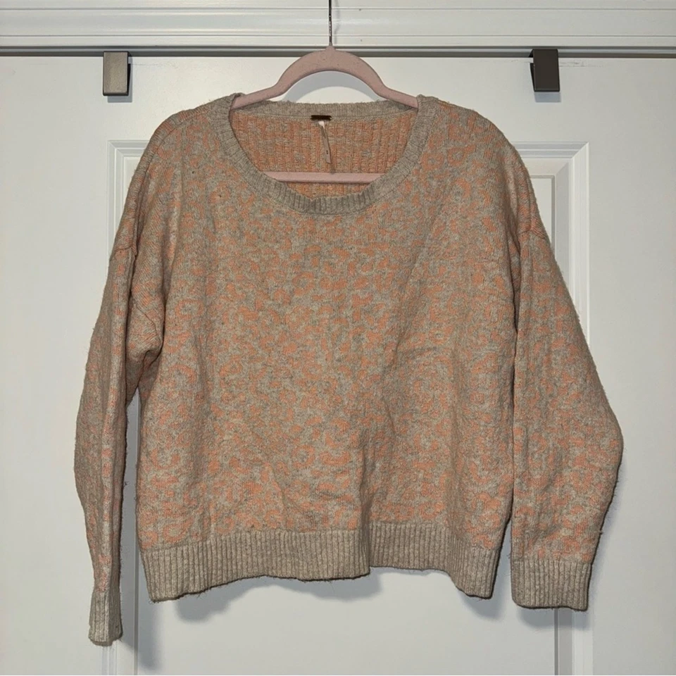 Suéter Free People Cool Cat Leopardo Para Mujer Mediano Tamaño Mezcla de Lana de Alpaca Foto 2 de 4