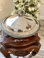 F.B. Rogers Covered Round Silver Plated Serving Dish