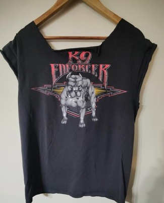 VTG Top Dawg K9 Enforcer Pit Bull Graphic Cutoff T-shirt Men's Large
