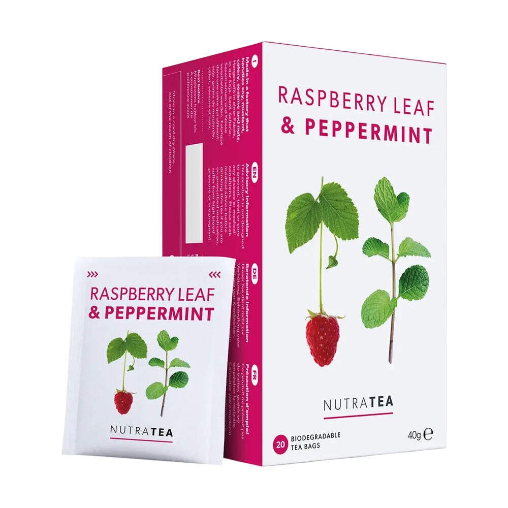 NutraTea Raspberry Leaf & Peppermint Tea 20 Bags