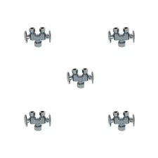 5 Pack XFITTING 5/8" OD Comp. x Dual 3/8" OD Comp. Straight Valve, Lead Free