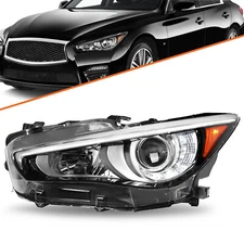 For 2014-2022 Infiniti Q50 LED w/o AFS Left Driver Side Headlight Headlamp