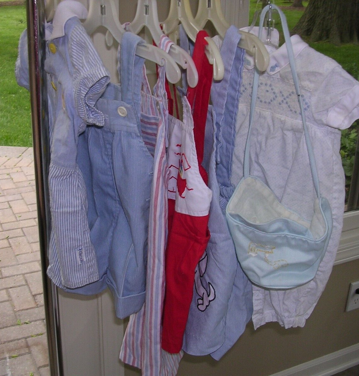 #AB Vintage Lot of 7 Baby Boy Clothes w/ applique… - image 1