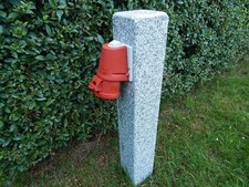Gartensteckdose Energies&auml;ule Kraftstrom 32 A Granit Steckdose Steckdosens&auml;ule