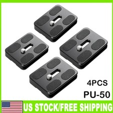 4pcs 50mm Lens Plate Quick Release Tripod Gimbal Base for Canon Nikon tele Lens