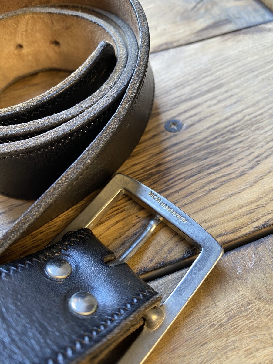 mcm vintage leather Belt Made In Italy Sz 36 | eBay