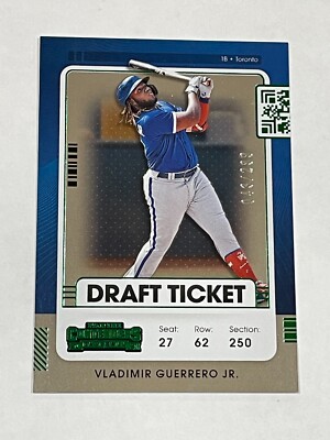 2021 Contenders Baseball Draft Green #/299- Vladimir Guerrero Jr. - Blue Jays