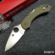 Spyderco Dragonfly Folding Knife Foliage Green G10 Handles VG10 Blade C28GPFG