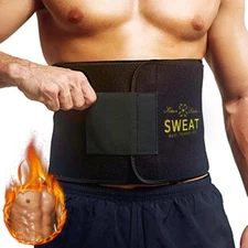 Men&Women Waist Trimmer Belt Burn Fat Sweat Body Shaper Weight Loss Girdle Gym