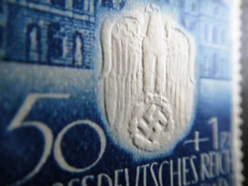 Germany Nazi 1943 Stamp MNH Embossed Swastika Eagle Generalgouvernement WWII Thi