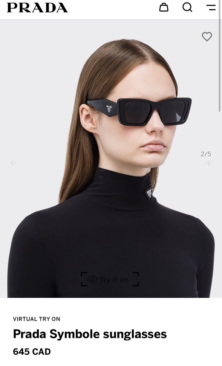 Prada SPR 08Y Symbole Sunglasses in Black Like New MSRP $730 Prada SPR 08Y Symbole Sunglasses in Black Like New MSRP $730