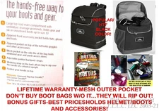 NEW LIFE WARRANTY HIGH SIERRA BLACK BUCKET SNOWSPORTS/SKI BOOT BAG/BACKPACK