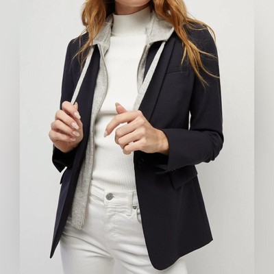 Woman s Veronica Beard Classic Dickey Jacket Navy Size 24