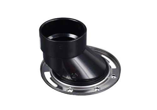 OATEY 3 in. ABS Open Offset Plastic Toilet Flange with Stainless Steel Ring - Picture 3 of 9