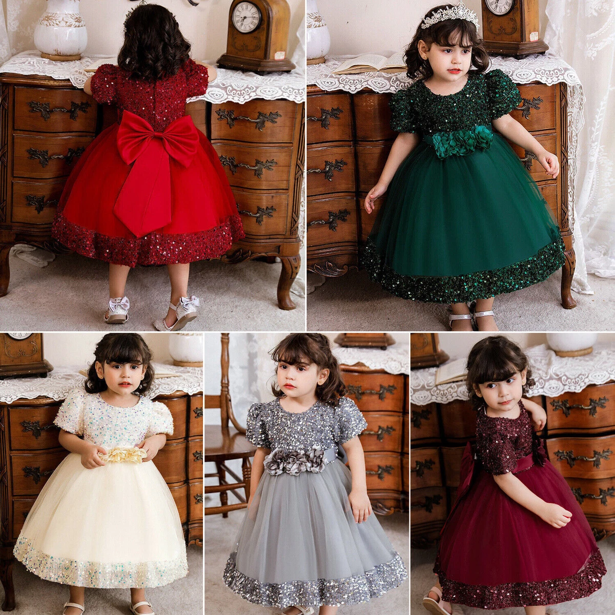 Butterfly Flower Girl Dress Fancy Tulle Lace Short Sleeved Pageant Dre –  Avadress