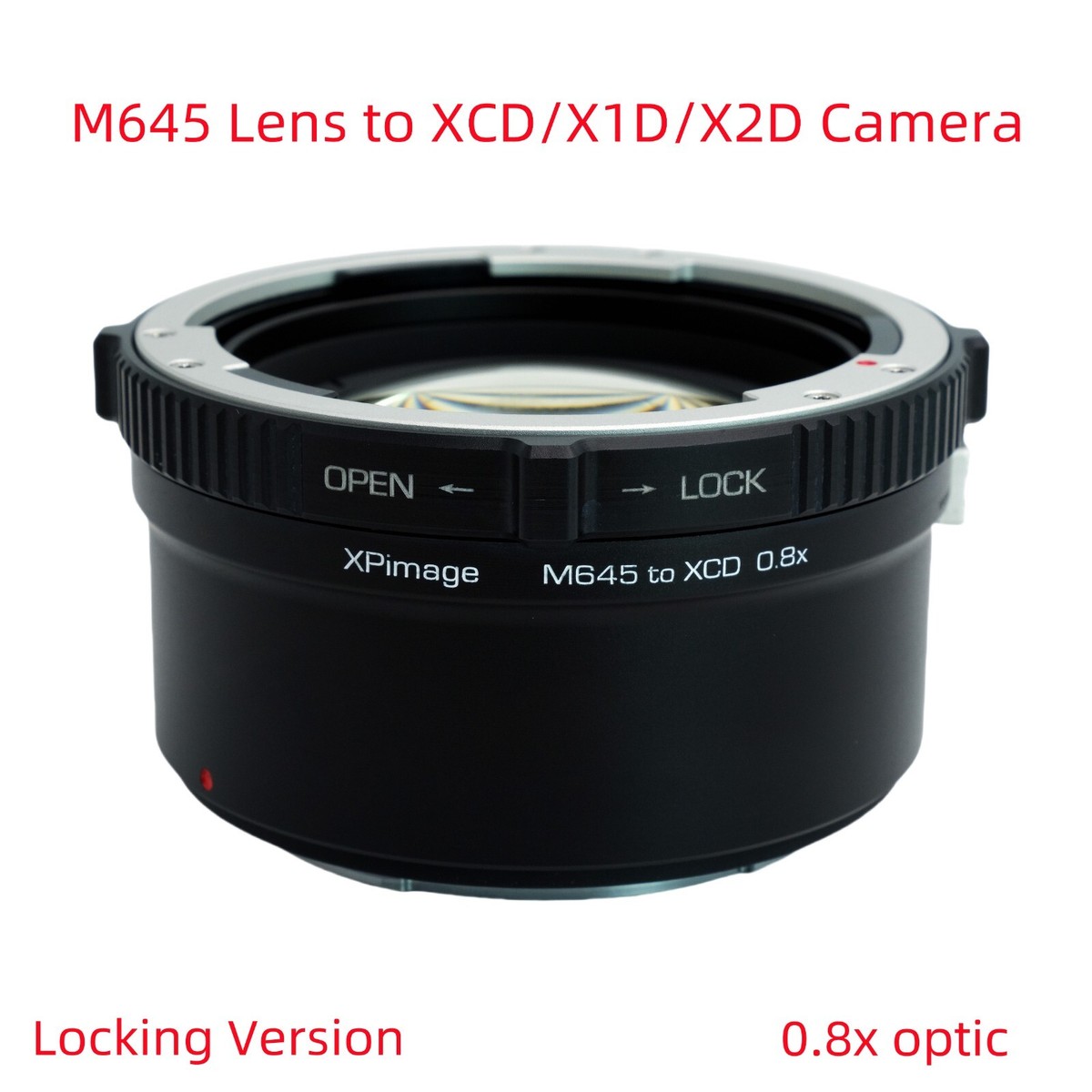 Adaptateur Réducteur Focal 0.8x XPimage Pour Objectif Hasselblad V Vers Boîtier XCD/X2D - Neuf