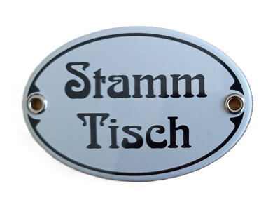 Stammtisch Schild für Stammtischfreunde  Emailschild  10,5 x 7 cm; Nr. 1031