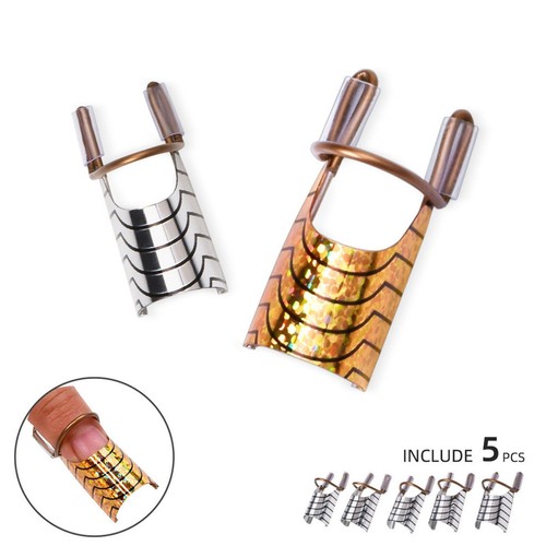 10x Nail Art Przedłużanie Kształt paznokci Żel UV Końcówki Naklejki Narzędzie-DE - Zdjęcie 8 z 16